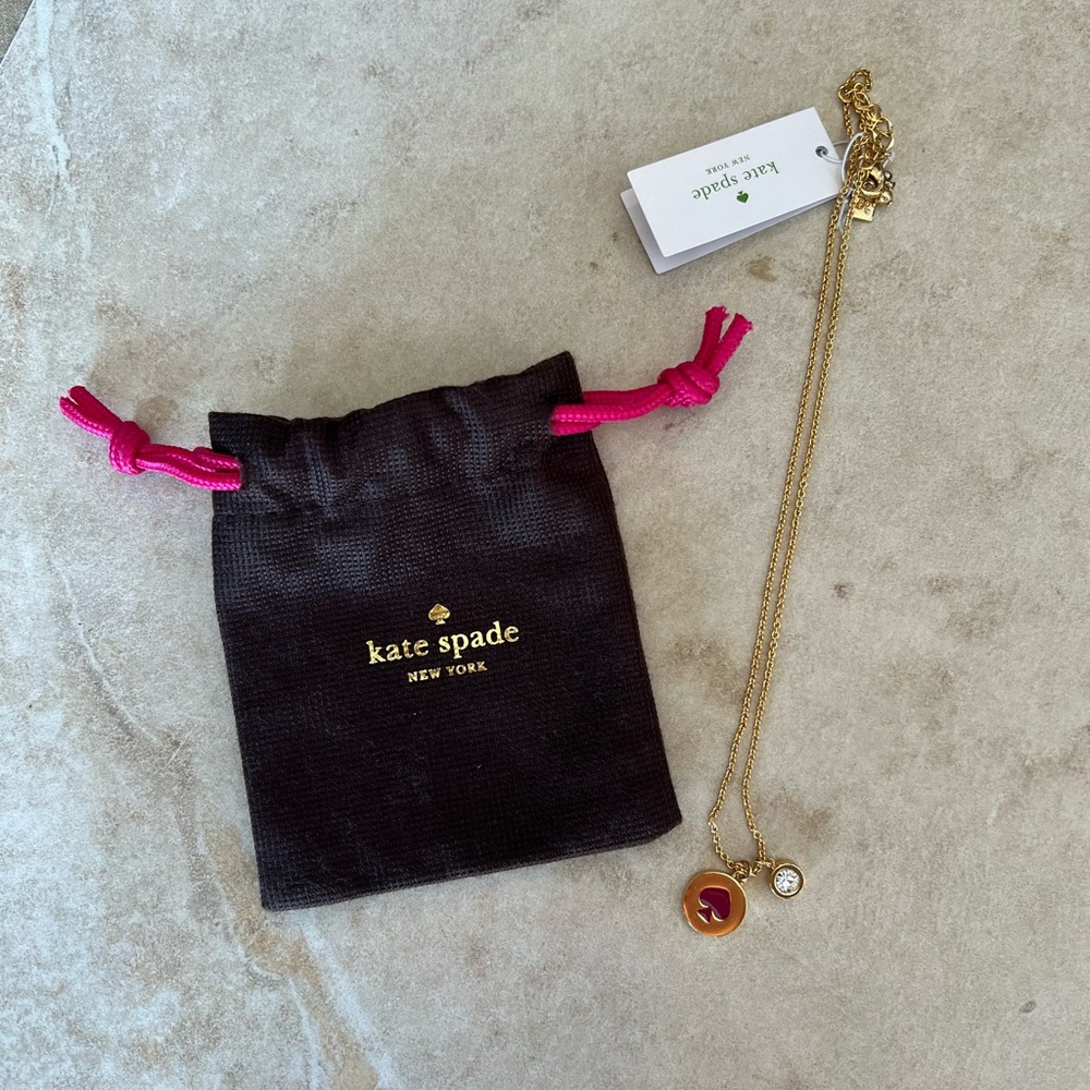 NWT Kate Spade Gold/Pink Necklace